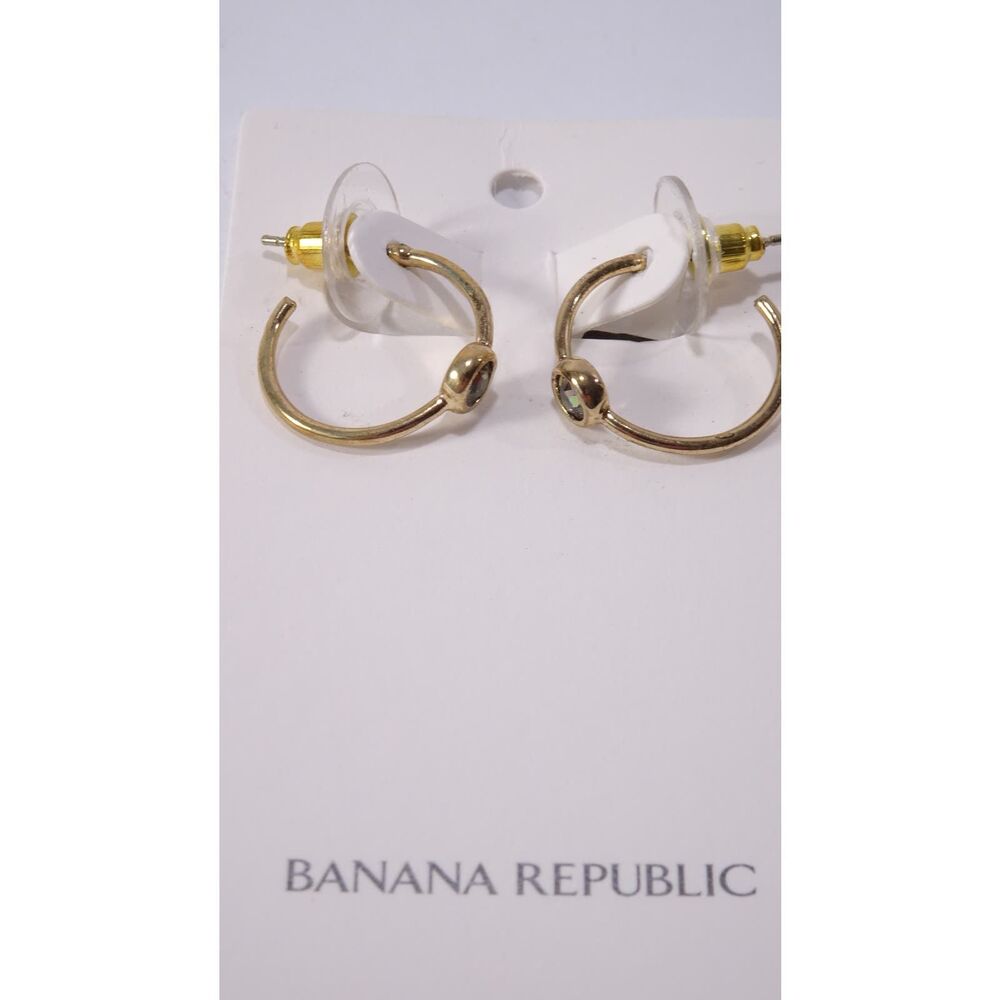 Banana Republic Women's skinny Gemstone Hoop Earrings NWT 39